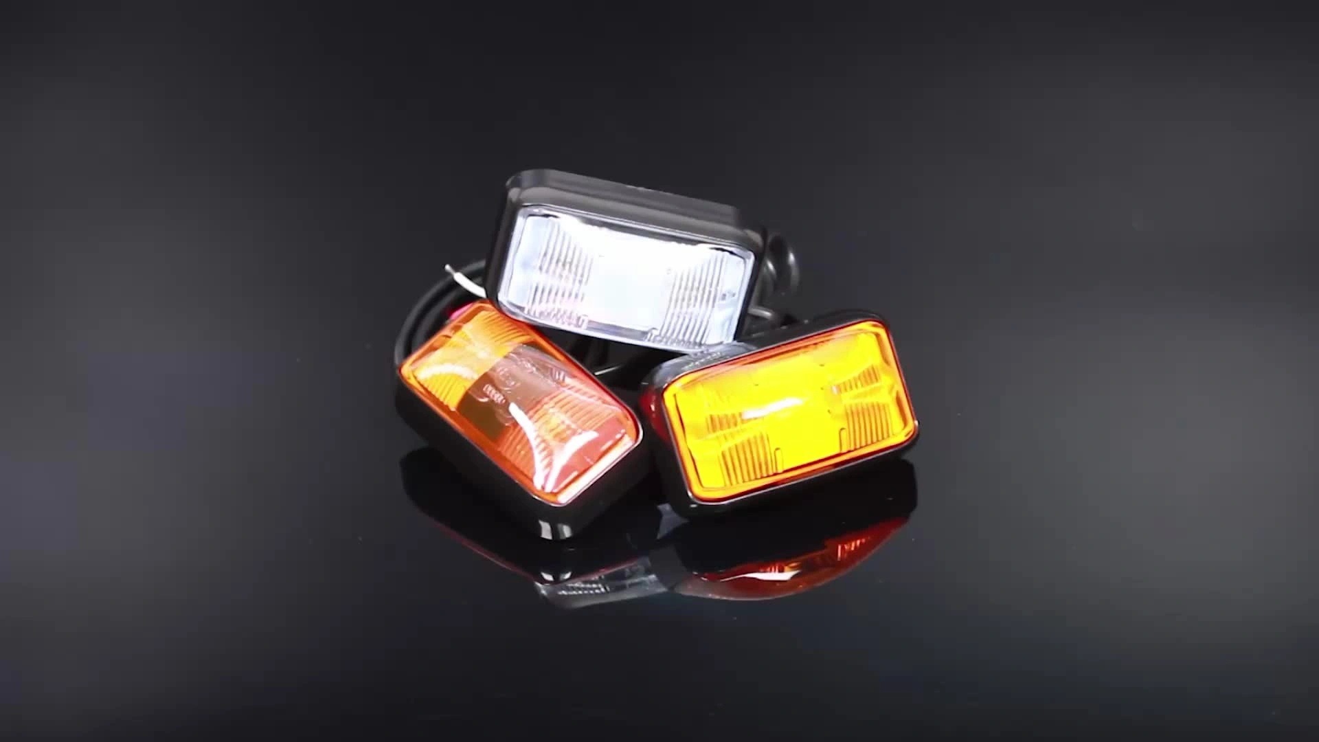 Bus lorry truck trailer warning light waterproof amber 2 LED Rear end outline marker light IP671